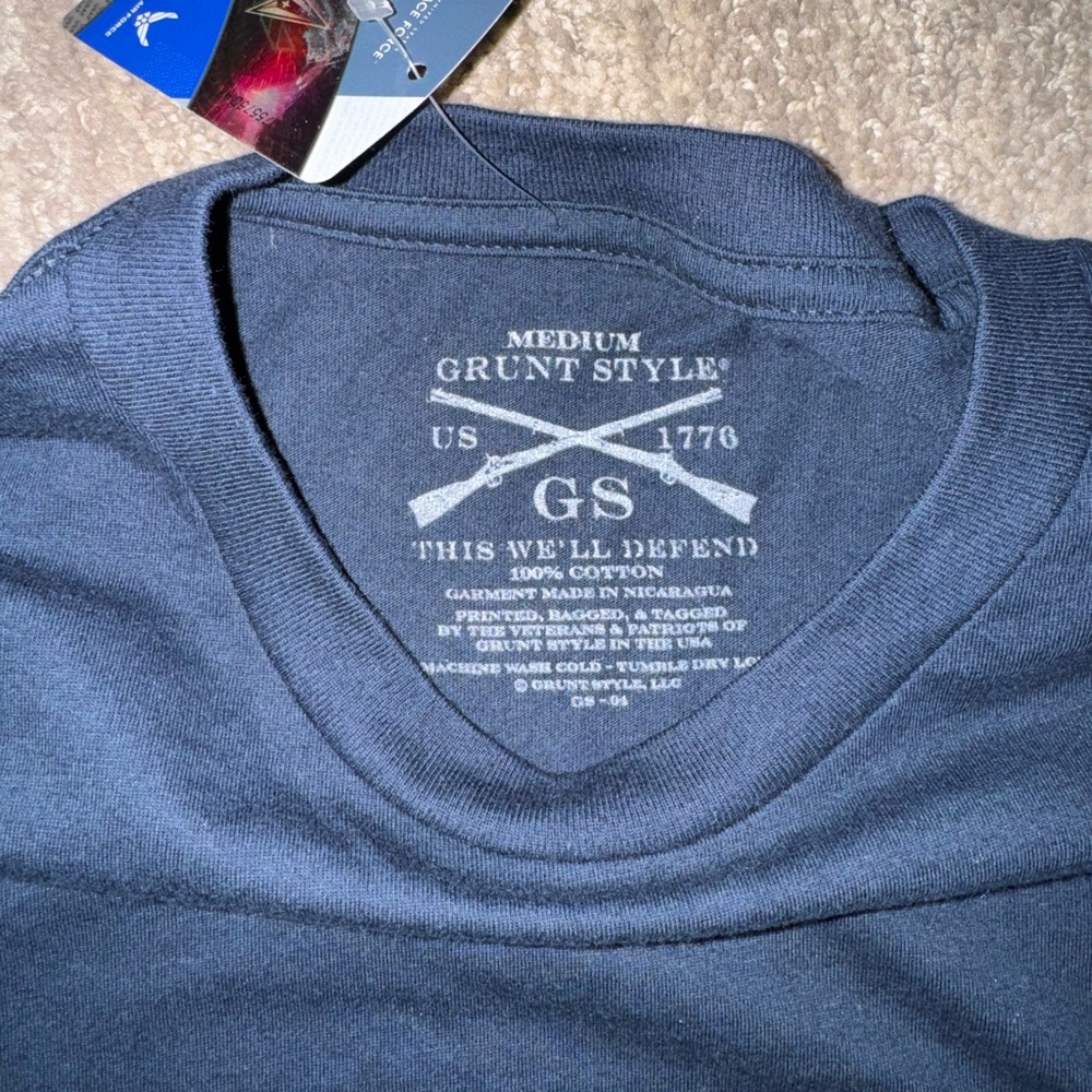 NWT Grunt Style Mens USAF T-shirt Size Medium Air Force Navy Blue - Picture 4 of 8